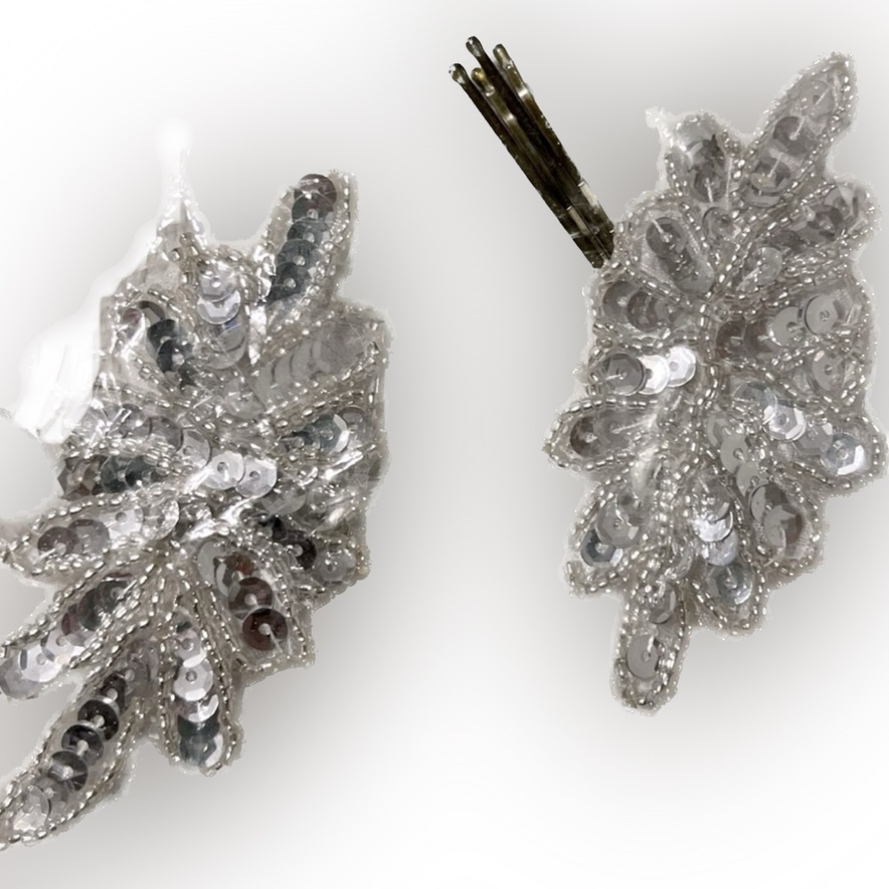 🍄NEW Hair Clip & Brooch Matching Sequin Beads Jewelry Hair Barrett Accessory